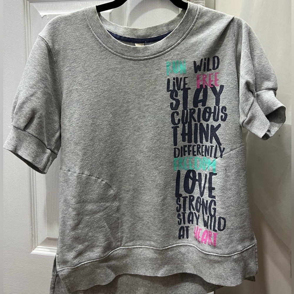 HUE Heather Grey Sweatshirt with Inspirational Graphics